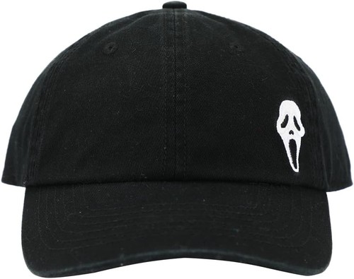 Ghostface Dad Plain Black Embroidered Patch Hat with pre-Curved Bill for Men  - Picture 5 of 5