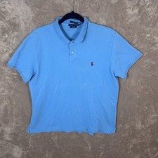 Ralph Lauren Children XL Polo Shirt Sky Blue Short Sleeve Red Pony