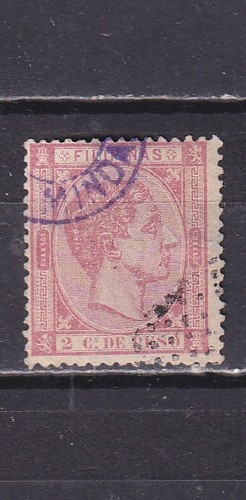 1877 - España - Filipinas - Alfonso XII - Edifil 34 - Fechador Mindanao - Picture 1 of 2