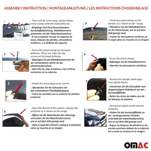 Protector deflector capó protector anti insectos delantero para Ford Escape 2013-2016 negro humo - Imagen 9 de 9