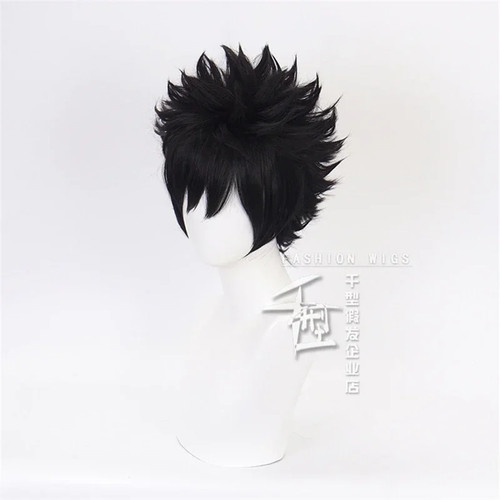 Anime My Dabi Cosplay Wig Boku No Hero Academia Short Black Heat Resistant - Picture 2 of 24