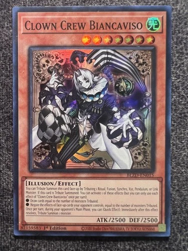 Yugioh Clown Crew Biancaviso BLZD-EN015 Super Rare 1st Edition NM