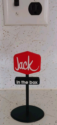 Jack In The Box Drive Thru Miniature Restaurant Sign. 3d Printed