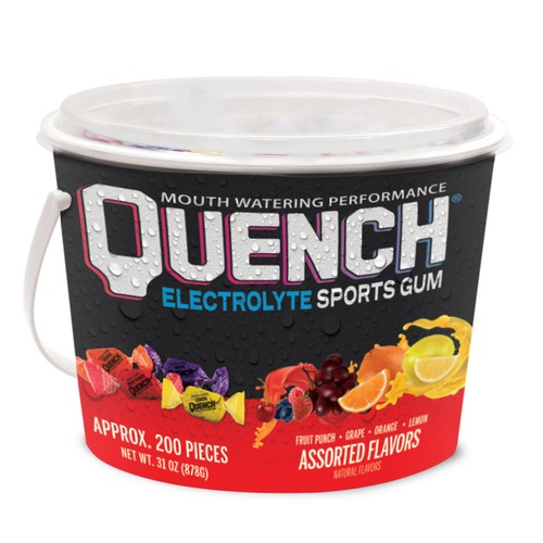 Mueller Quench Chewing Gum Variety Bucket: 200 pieces Lemon, Fruit, Orange and G - Picture 1 of 2