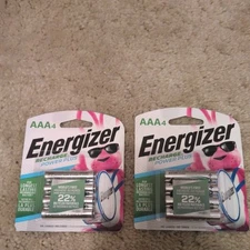 AAA Energizer Rechargeable Batteries (8 pack)  1.2V 800 mAh NiMH Batteries