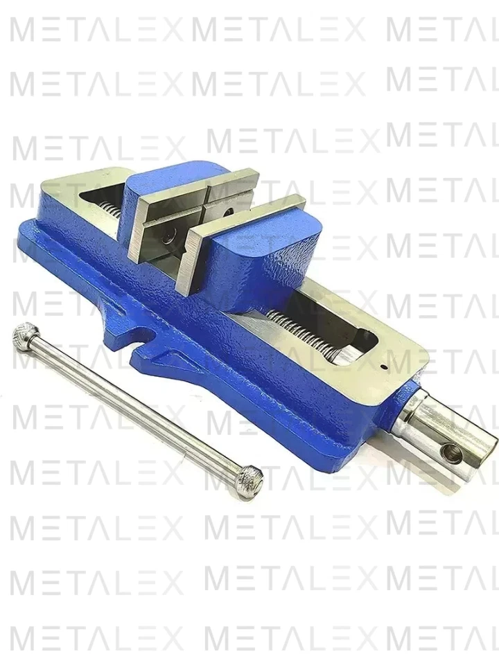 Tornillo de banco de bajo perfil autocentrado METALEX 4" 100 mm base fija ALMACENDEDORES DE EE. UU. Foto 3 de 4