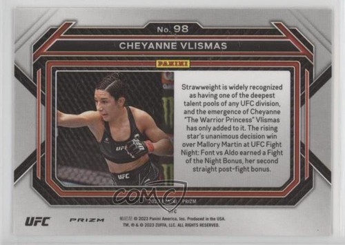 2023 Panini Prizm UFC White Sparkle Prizm Cheyanne Vlismas #98 Rookie RC - 第 2/3 張圖片