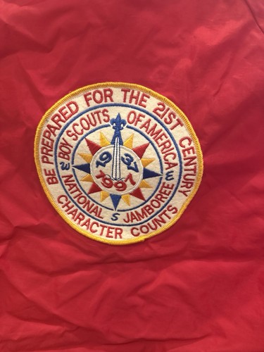 Boy Scouts Of America BSA Red Windbreaker, 1997 National Jamboree, Size Large - Picture 4 of 5