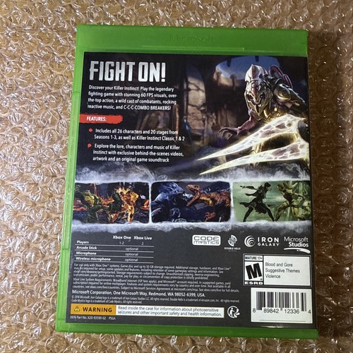 Killer Instinct: Definitive Edition (Microsoft Xbox One, 2016) con banda sonora - Imagen 3 de 11