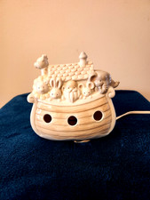 Vintage Enesco 1989 Porcelain Noah's Ark Nightlight Children  s Bedroom