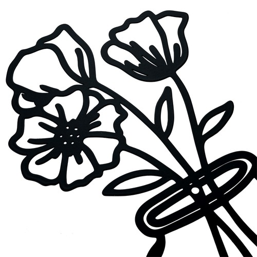 3Pcs Metal Vase Flower Wall Art Sculpture Housewarming Gift Relaxing Environment - Picture 10 of 17