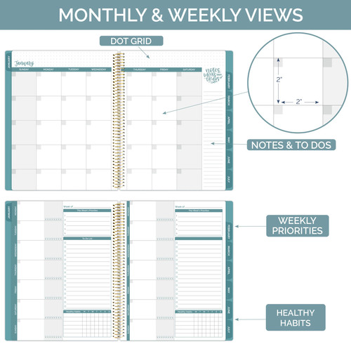 Bloom Daily Planners Sin Fecha Ultimate Planner & Calendar, Cubierta Intercambiable - Imagen 5 de 17