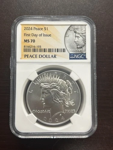 2024 Peace Dollar $1 – NGC MS70 – First Day of Issue
