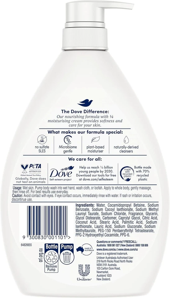 Dove Triple Hydrate Nourishing Body Wash 1L – Deep Moisture & Soft Skin Care - image 4 of 4