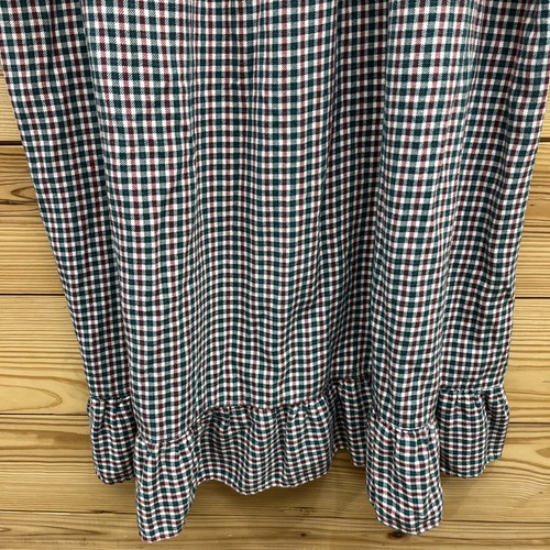 Abito da notte vintage Amanda Stewart in flanella XL 100% cotone cottage verde fumè B141 - Foto 8 di 11