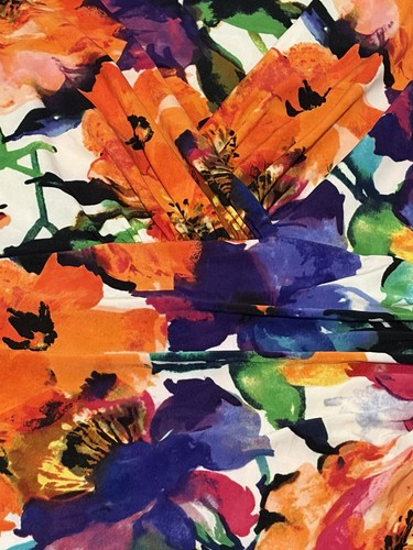 Vestido para mujer Lauren Ralph Lauren talla 4P acuarela floral imitación envoltura sin mangas - Imagen 3 de 9