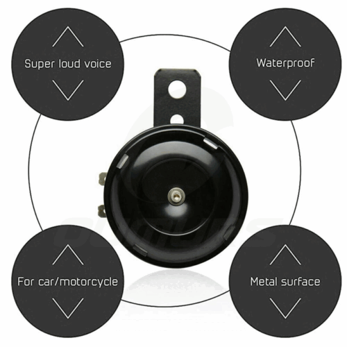 HORN 12V Waterproof Loud 105dB Universal Motorcycle Car UTV ATV Boat Auto Bike - Foto 7 di 12