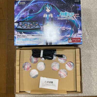 初音ミク-ProjectDIVA-F専用ミニコントローラHORI HP3-900 PS3 Hatsune Miku Project DIVA-F Mini Arcade Controller Black