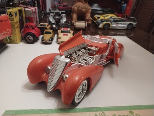 2000 Mattel Orange/White 100% Hot Wheels Speedster 1:18 Scale - Picture 3 of 9