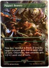 MTG Pippin's Bravery The Lord of the Rings 0414 BORDERLESS FOIL, Pack Fresh!