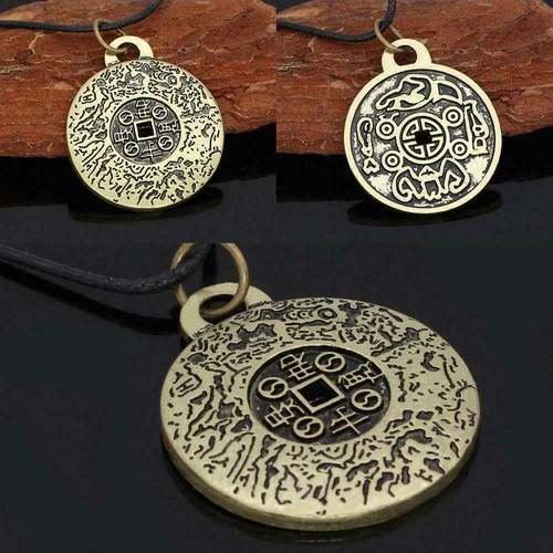 Retro Feng Shui Money Amulet Pendant Necklace Lucky 50cm Wealth Coming K2J0 -DE1 - Picture 8 of 11