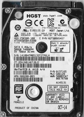 HGST HTS545050A7E680 500GB SATA HARD DRIVE P/N: 0J37165 MLC: DA6129 | eBay