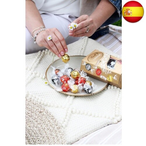 Lindt bombones LINDOR SURTIDO CORNET incluye bombones chocolate negro al 70% de - Imagen 4 de 7