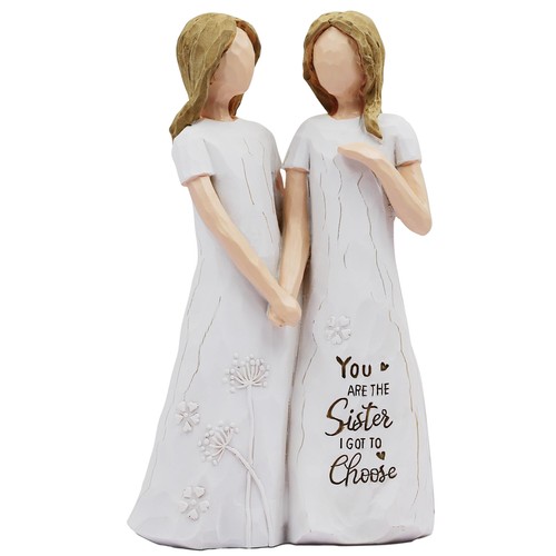 Best Friends Sculpture Decorative Figurine Sister Sculptures Ornament Home Gift