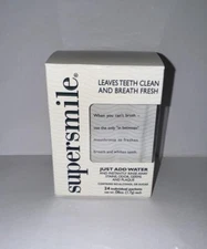SUPERSMILE Box of Instant Mouthrinse "On the Go" Clean! 24 Packets - Old Stock