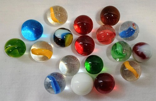 Vintage Glasmurmel Lot 7/8" - 1" Durchmesser Shooter Spielzeug Spiel
