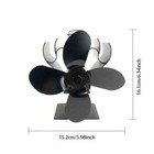 4 blade Stove Fan - Eco Heat Powered for Wood/Log Burner - FAST & FREE DELIVERY