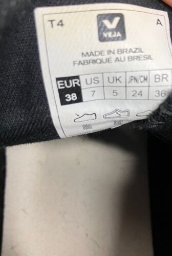 VEJA Scarpe da ginnastica classiche alte nere Nova tela UK 5 - Foto 10 di 11