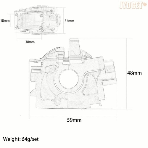 Carcasas diferenciales delanteras de aluminio #6881 para RC 1/10 TRAXXAS Rustler Slash 4X4 - Imagen 2 de 19