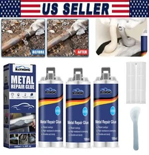 3 × Metal Repair Paste AB Casting Repair Glue Industrial Heat Cold Weld Sets USA