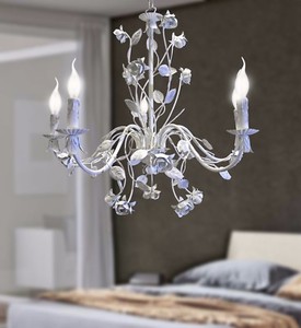 Lampadario sospensione stile provenzale 5 luci ferro battuto rose ... Lampadari in stile provenzale