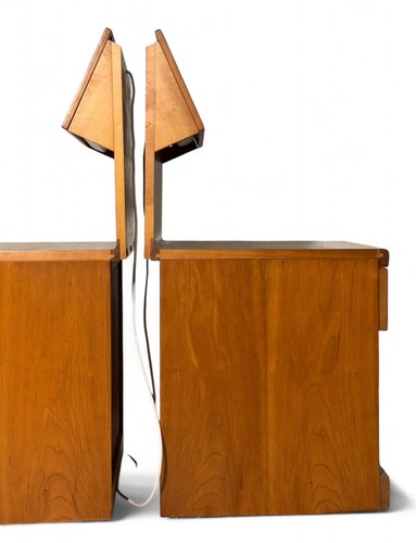 PAIR OF WHITE AND NEWTON BEDSIDE CABINETS CHESTS WALNUT MID CENTURY RETRO - Picture 5 of 12