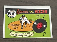 1970 Fleer Laughlin World Series 1961 Yankees vs Reds Whitey Ford #58