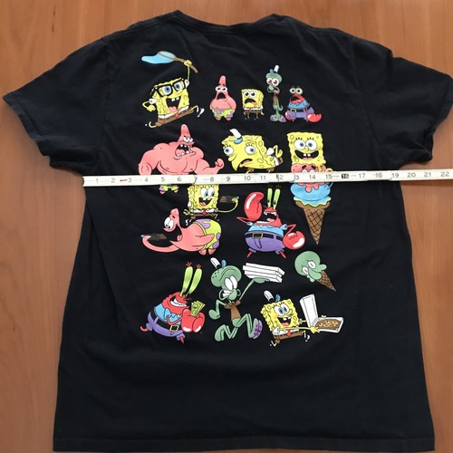Nickelodeon Spongebob Squarepants T Shirt Adult Black Medium L Cartoon Character - Picture 6 of 6