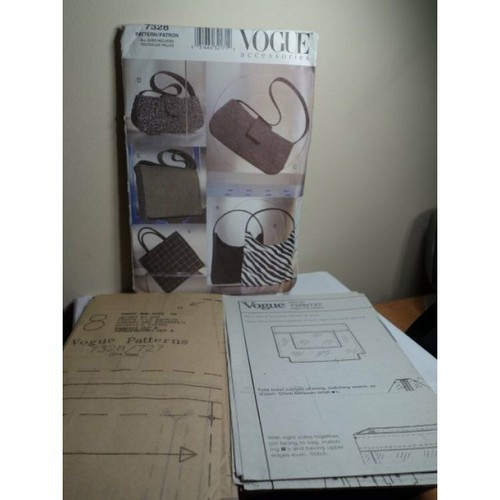 Vogue Sewing Pattern 7328 Accessories Handbags UNCUT! Year 2001 Vintage All Size - Picture 2 of 5