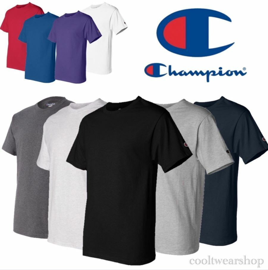 Champion T425 Men Crew Neck Short Sleeves T-Shirt S,M,L,XL Champion T425 Men Crew Neck Short Sleeves T-Shirt S,M,L,XL
