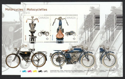 SIZE VARIETY = MOTORCYCLES = Regular & fr UnCut Sheet Canada 2013 #2646, 2646i - Foto 3 di 3