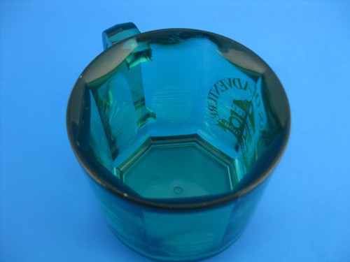 Toledo Zoo Ohio Green Transparent Plastic Mug Cup Hippo Logo Vintage Centennial - Picture 16 of 19