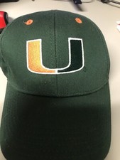 Miami Hurricanes Cap by Captivating Headwear  FULLY ADJUSTABLE Multi Color