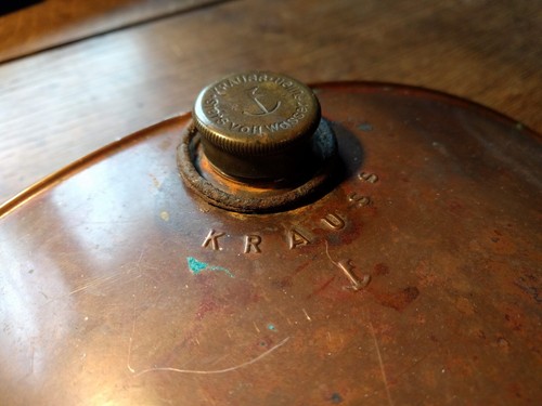 Wärmflasche Kupfer gewölbt antik - Bild 4 von 4