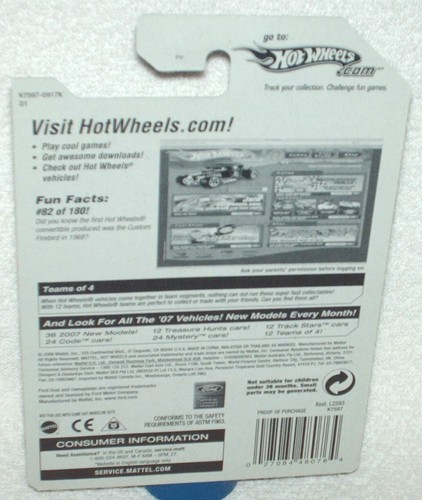 Hot Wheels 2007 Ragtops & Roadsters Series 1933 Ford black,5 spoke.,ex.card - Picture 2 of 2