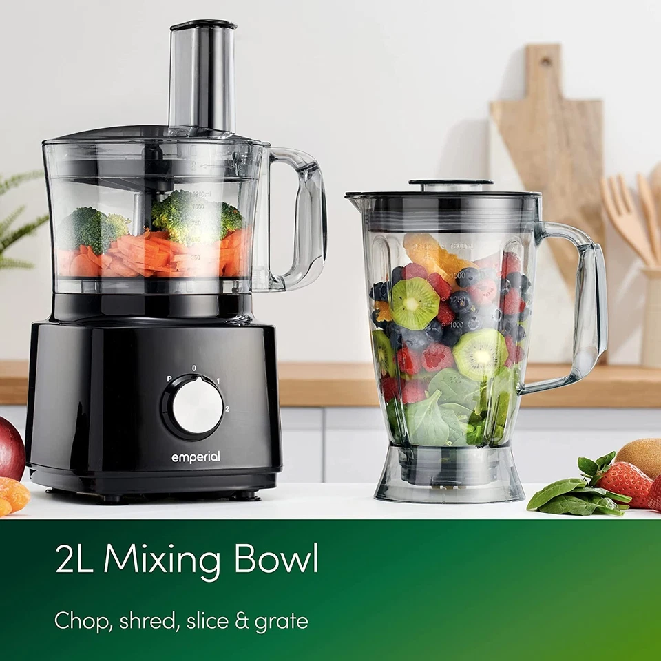 Emperial Food Processor Blender Chopper Juicer Dough Mixer 2 Speed & Pulse 750W - Image 2 of 4