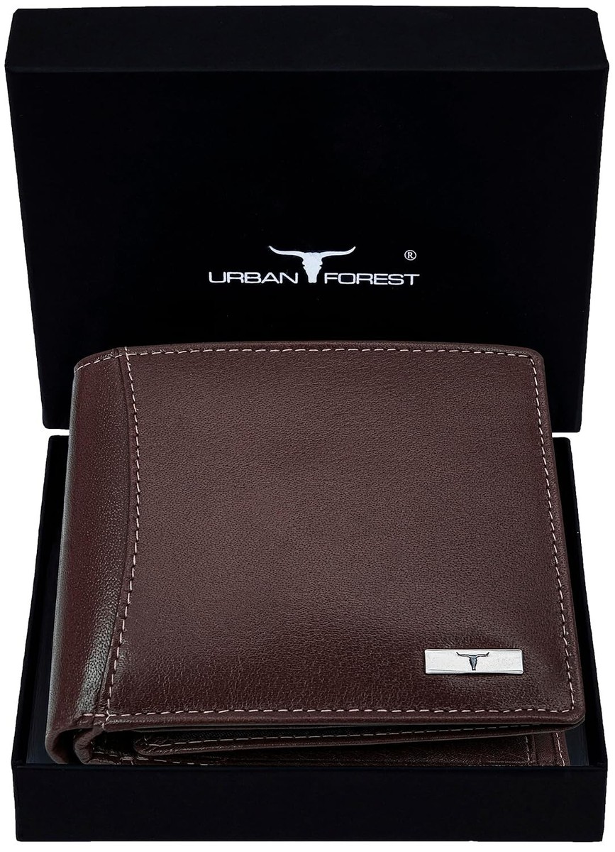 URBAN FOREST Leather Men's Wallet With RFID Blocking - Brown RFID Protective Wallet For Everyday Carry
