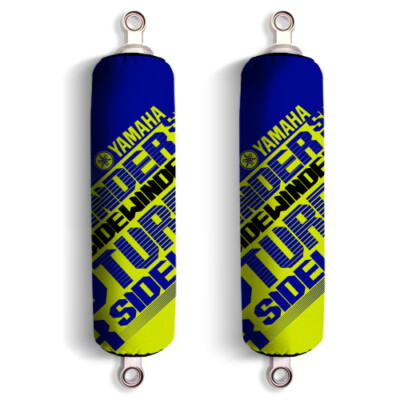 Blue & Lime Shock Covers for Yamaha Snowmobile Sidewinder Turbo (Set of 2) NEW