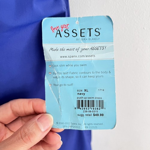 Spanx Swimming Slimming One Piece COBALT BLUE Bathing Suit XL NEW With tags! - Picture 11 of 11