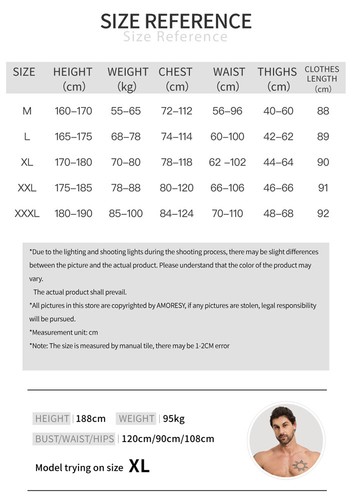 AMORESY Tuta Uomo Raso Lucido Running Triathlon Jumpsuits Salopette - Foto 23 di 34